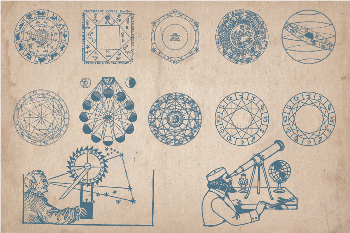 Vintage Astrology Illustrations, an Education Illustration by Mr Vintage (Photo 3 of 5)