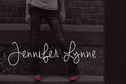 Jennifer Lynne, a Script Font by Brittney Murphy Design (Thumbnail 1 of 4)