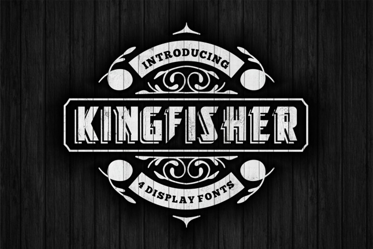 KingFisher Display font in 4 version
