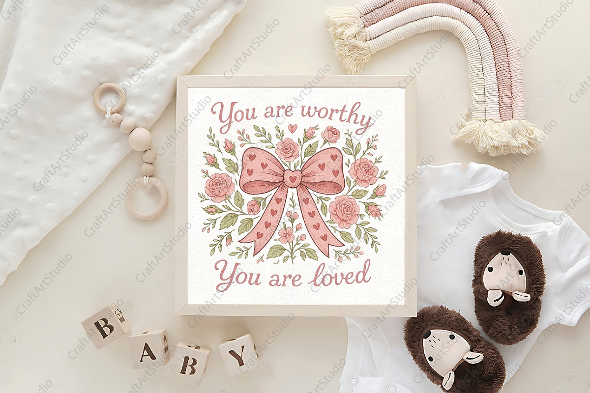 Valentine's Day Heart Coquette Bow, an Illustration by CraftArtStudio (Photo 4 of 4)