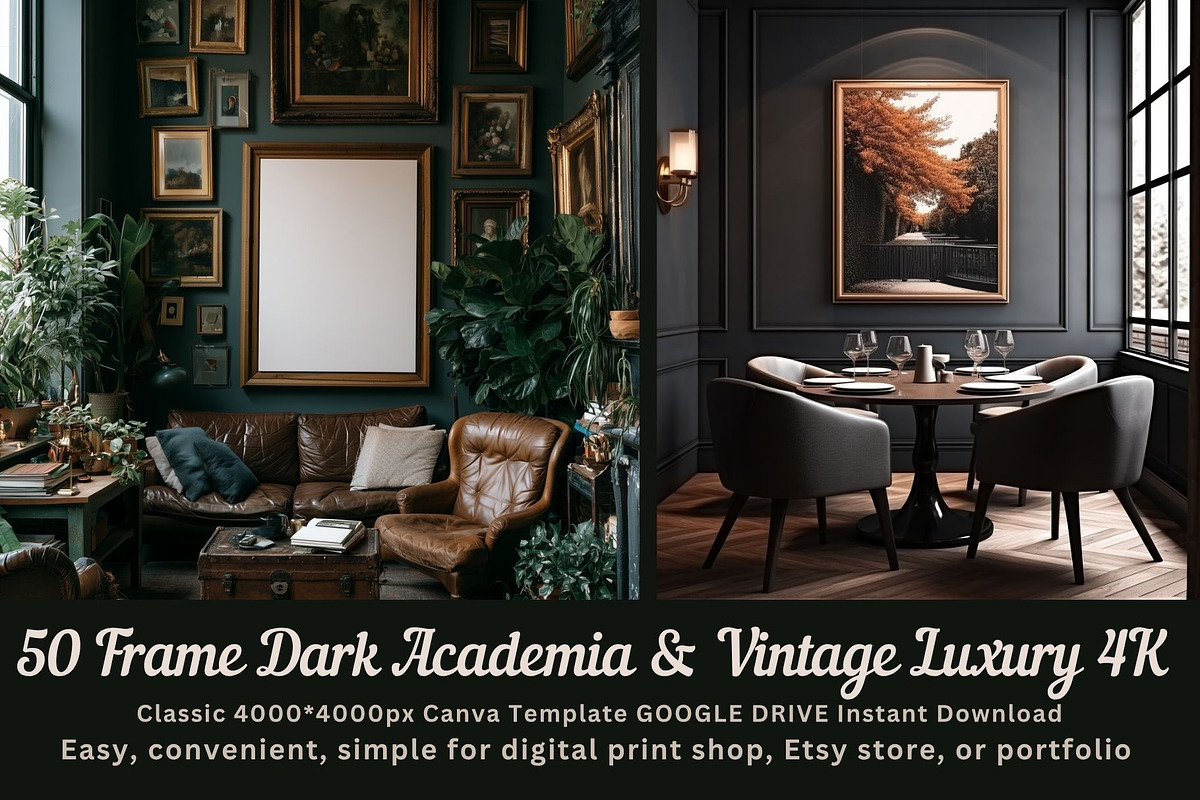 50 Canva Frame Mockups Luxury 4K, a Household Mockup by ARTOZEN DIGITAL (Photo 1 of 15)