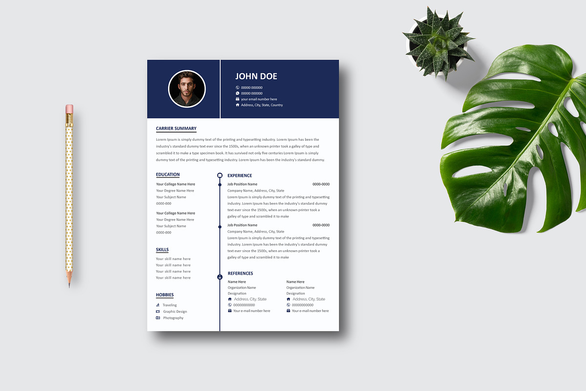Modern Resume Template, a Resume Template by Annudesign (Photo 2 of 4)