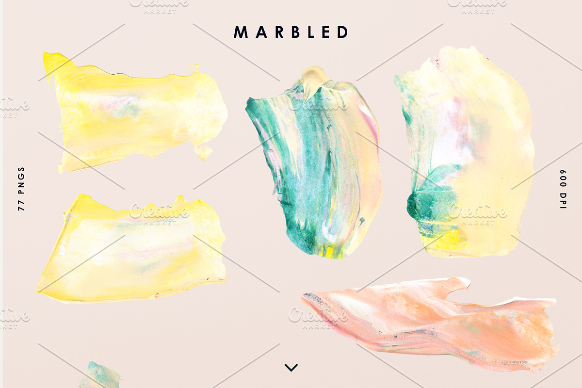 Marble Paint Stroke Cut Outs, an Object Graphic by Emma Make (Photo 6 of 14)