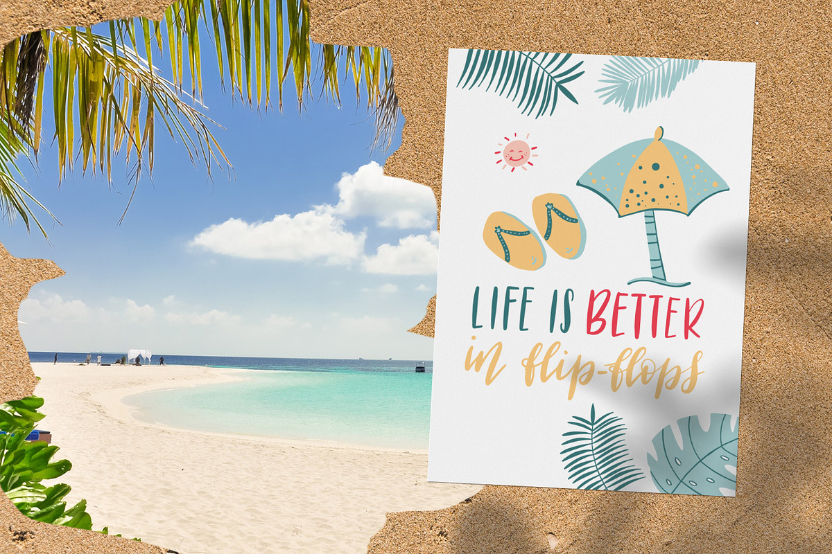 Beach Vibes - Summer design kit, an Object Graphic by Gray Cat Graphics (Photo 7 of 14)