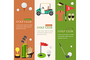 Golf Club Banner Flat Design Style, a Healthcare Illustration by Bigmouse_art (Thumbnail 4 of 4)