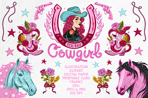 Cowgirl wild west graphic, a Person Illustration by Yelloo Fish