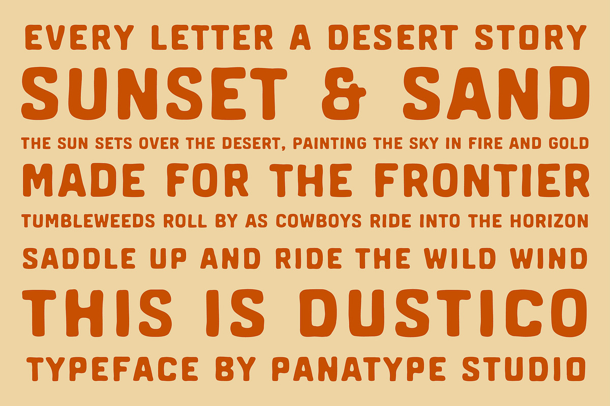 Dustico – A Bold Desert Typeface, a Handwritten Font by Panatype™ Studio (Photo 6 of 8)