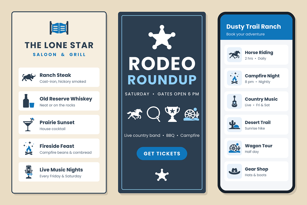 Western Cowboy Icon Set, a Duotone Icon by Symbolic Language (Photo 3 of 4)