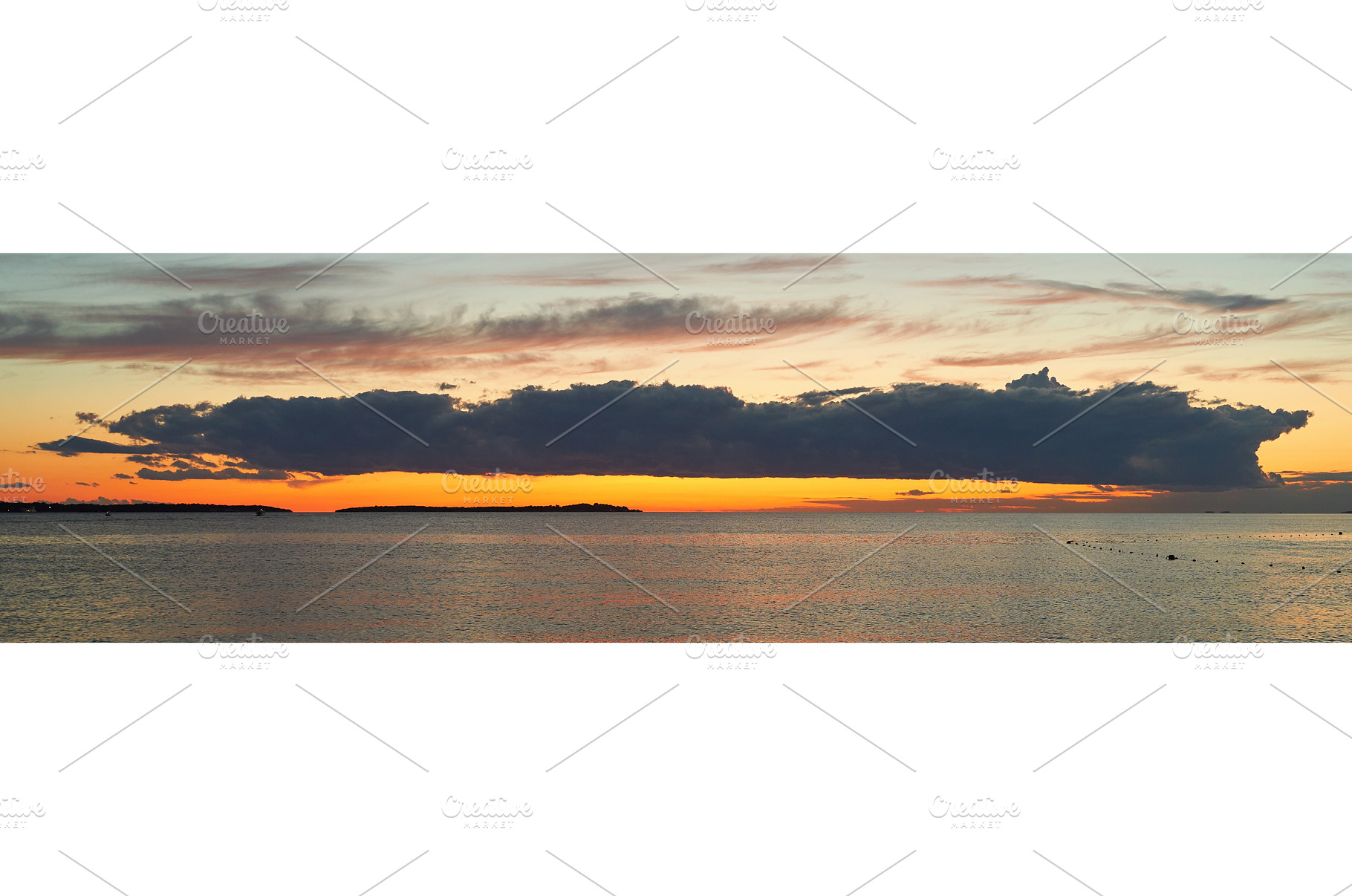 Long big dark cloud over the sea at, a Nature Photo by Oleksandr Berezko