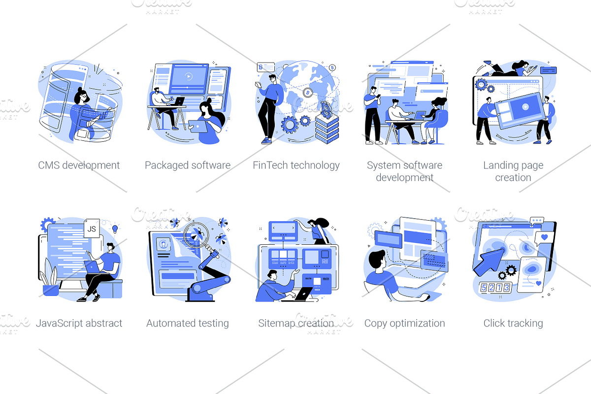 50 Development UI illustrations, a Templates & Theme by Visual Generation (Photo 7 of 12)