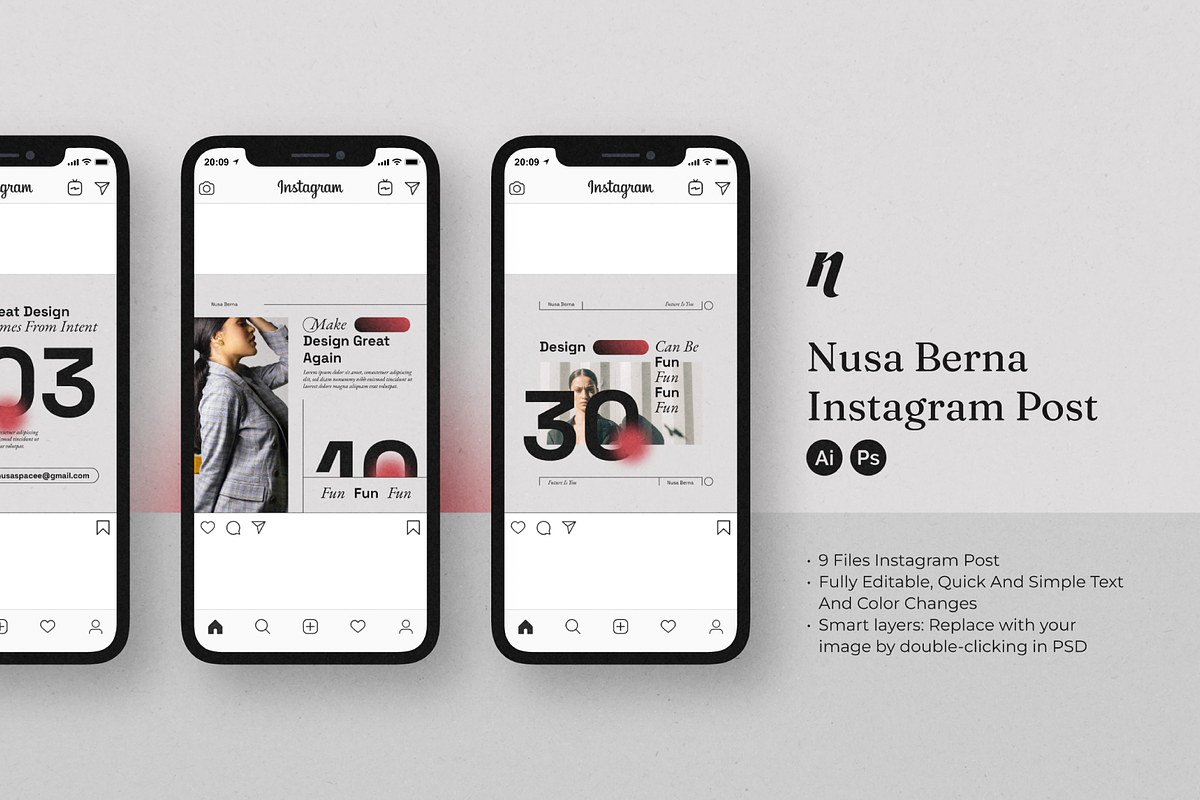 Nusa Berna - Instagram Post Template, a Social Media Template by Nusa Space (Photo 1 of 4)