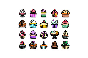 Sweet dessert cupcakes and muffins, an Object Graphic by pikepicture