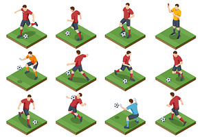 Isometric soccer player action, a Sport Illustration by Golden Sikorka