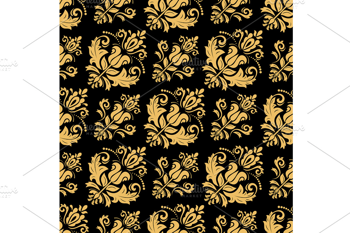 Seamless Oriental Vector Background, a Decorative Illustration by FineArtStudio (Photo 1 of 3)