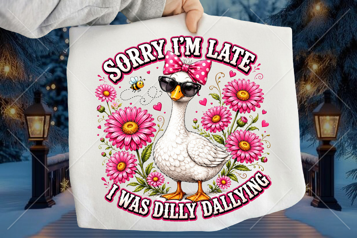Funny Goose Dilly Dallying PNG, a Seasonal Illustration by Canvas Craft (Photo 1 of 6)