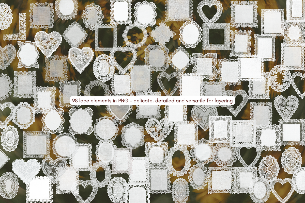 Romantic Lace Jewel Bundle, an Object Graphic by JulsIst (Photo 8 of 13)
