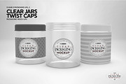 Clear Food Jars Packaging Mockup, a Cups & Container Mockup by INCDesign (Thumbnail 4 of 7)