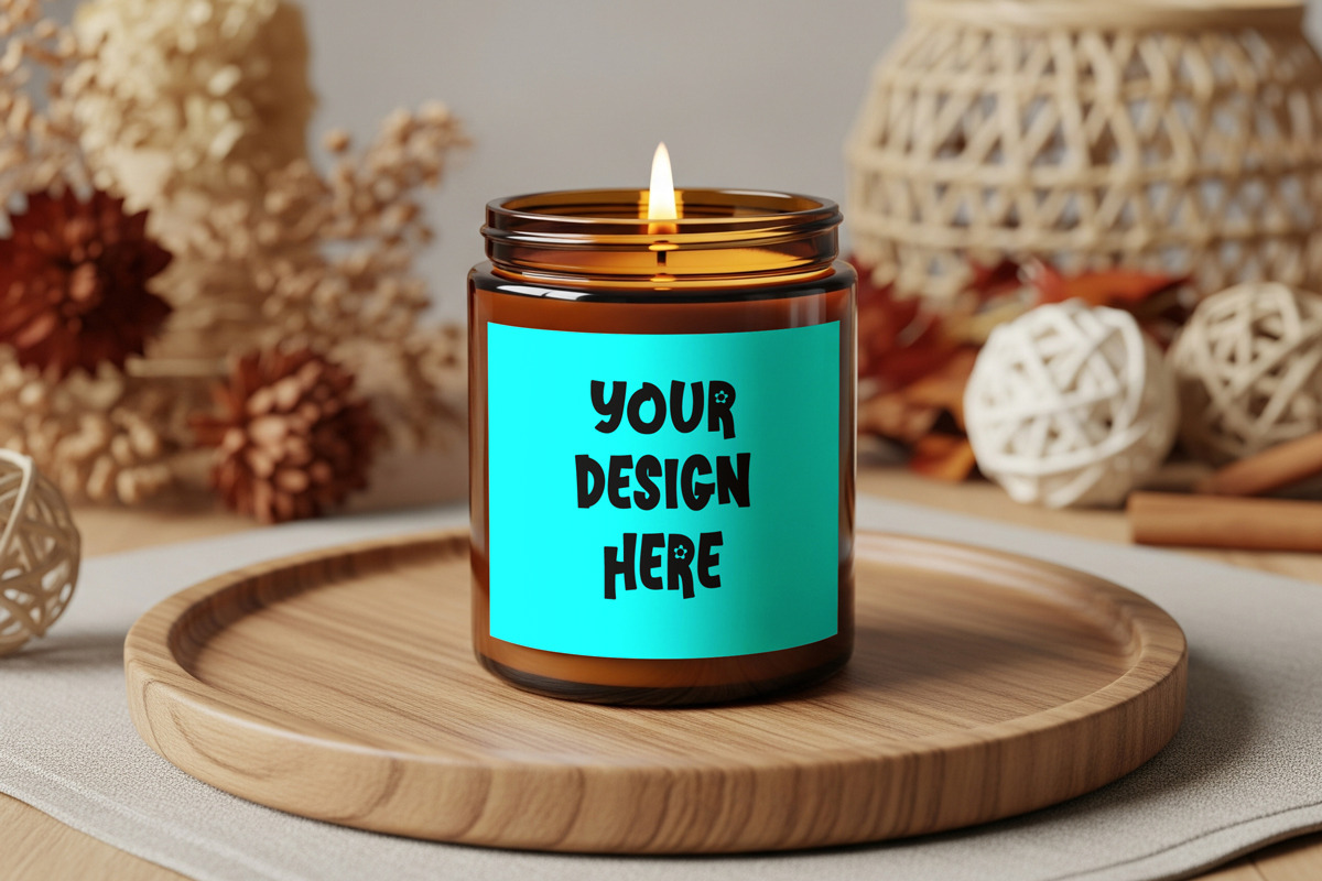 Soy candle product mockup, a Cups & Container Mockup by Rami's Mockups (Photo 3 of 3)
