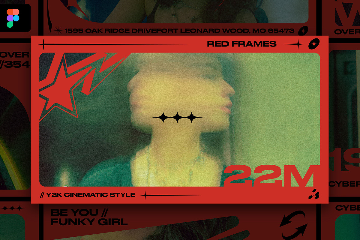 Red Y2K Frames, a Social Media Template by Pixflow (Photo 9 of 9)