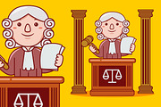 Man Judge Profession Cartoon Vector, a Person Illustration by MEDZ (Thumbnail 3 of 3)