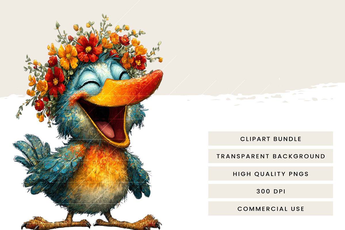 Whimsical Funny Birds Clipart, an Animal Illustration by Design Scotch (Photo 8 of 9)