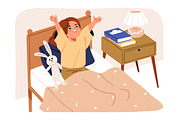 Daily routine of school girl kid set, a Person Illustration by Good Studio (Thumbnail 2 of 13)