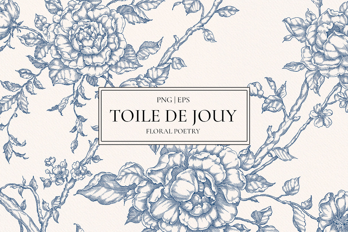 Toile de Jouy Seamless pattern, a Pattern Graphic by Ekaproeka (Photo 1 of 7)