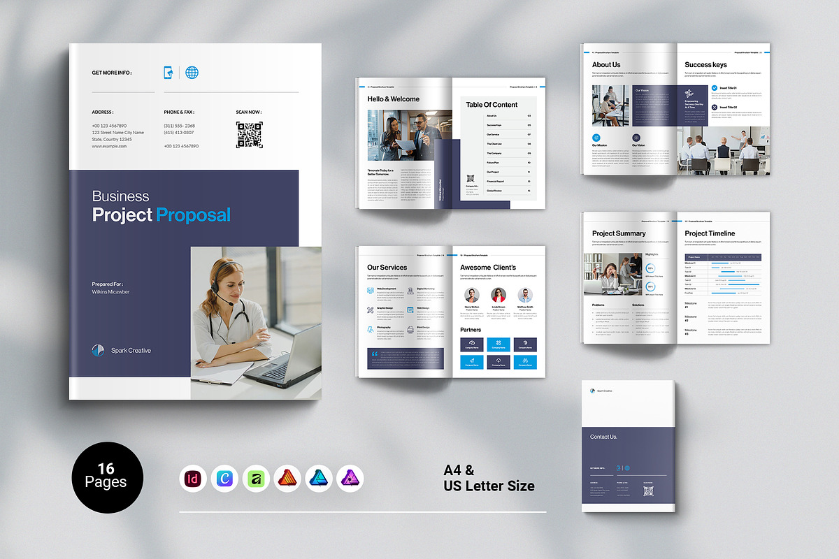 Business Proposal Brochure Template, a Brochure Template by Spark_Creative (Photo 1 of 12)