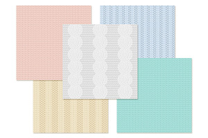 Pastel Knitting Seamless Patterns