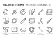 Square line icons, an Outline Icon by Howcolour (Thumbnail 64 of 85)