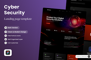Scybee - Cyber Security Website, a Landing Page Template by SLAB! Design