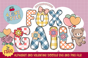 Fox Gail: 4 Color Font Style, a Symbol Font by Fox7 By Rattana