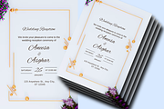 Gold Wedding Reception Invitation, an Invitation Template by Zoha Graphics (Thumbnail 1 of 2)