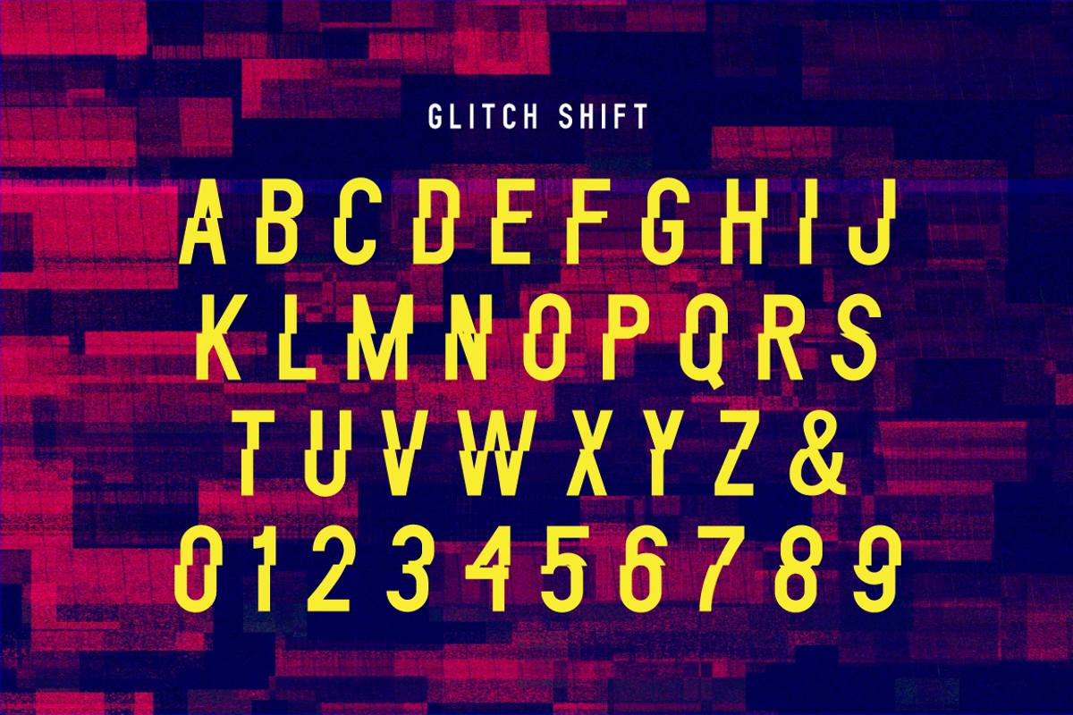 Glitch Shift Font preview 6