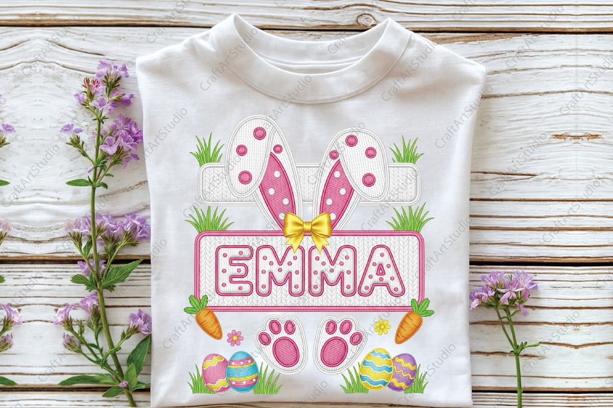 Faux Crochet Easter Bunny Png, an Illustration by CraftArtStudio (Photo 3 of 4)
