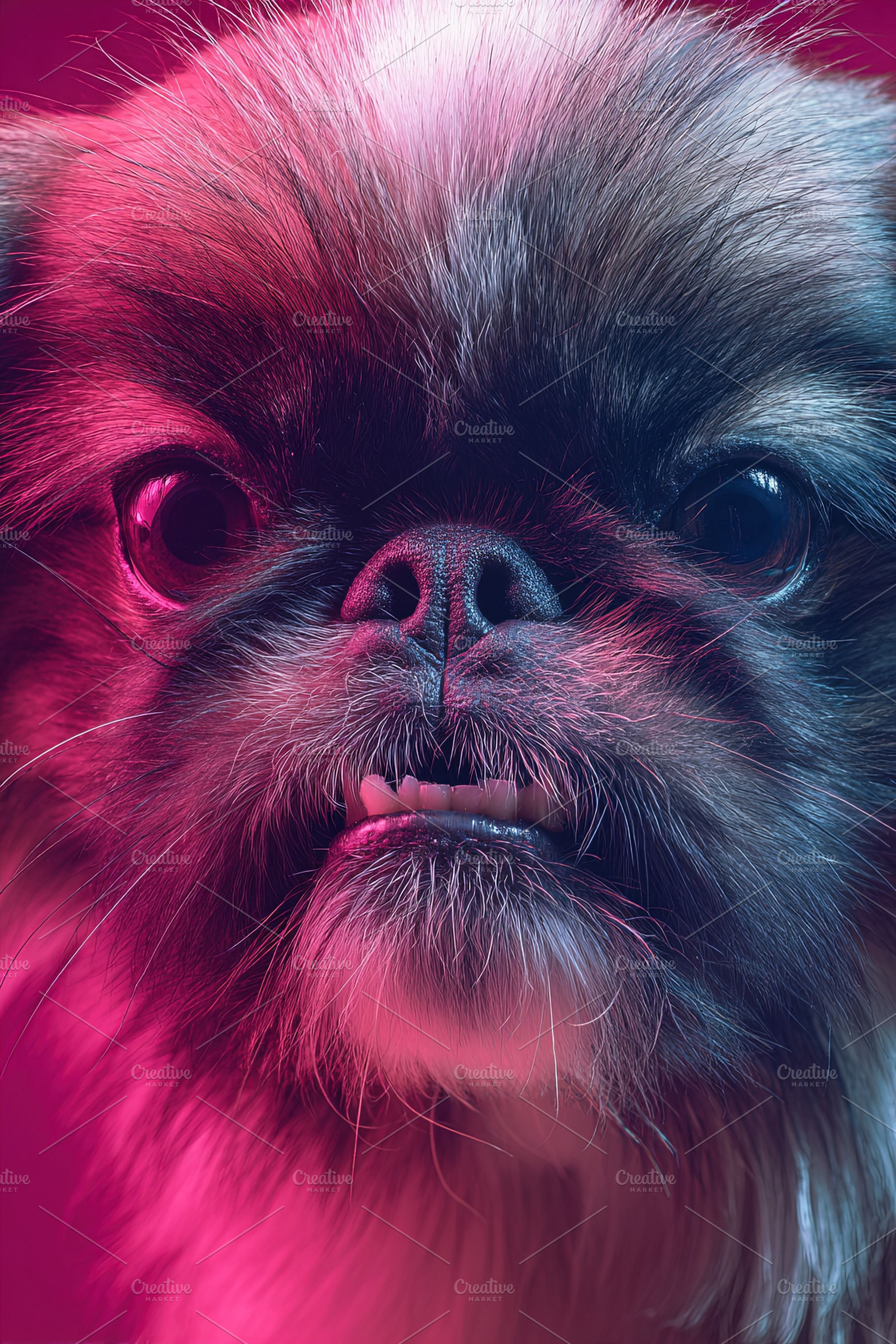 Vibrant close-up portrait of a small dog with expressive face, i, an Animal Photo by Ales Munt