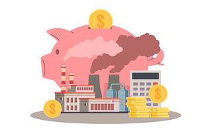Calculation of financial losses of, an Object Illustration by YummyBuum