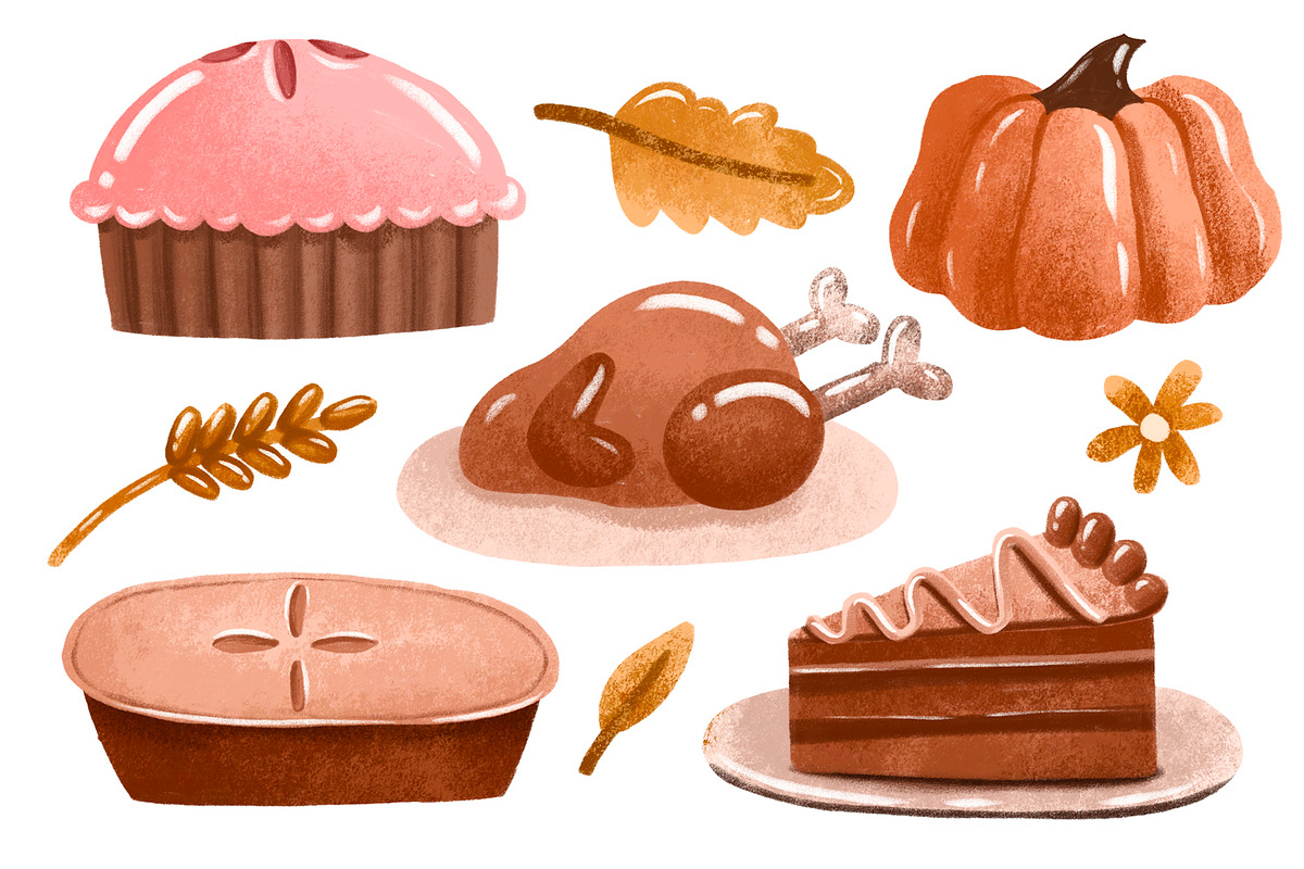 Thanksgiving Food Clipart. Harvest, an Object Graphic by the_myro