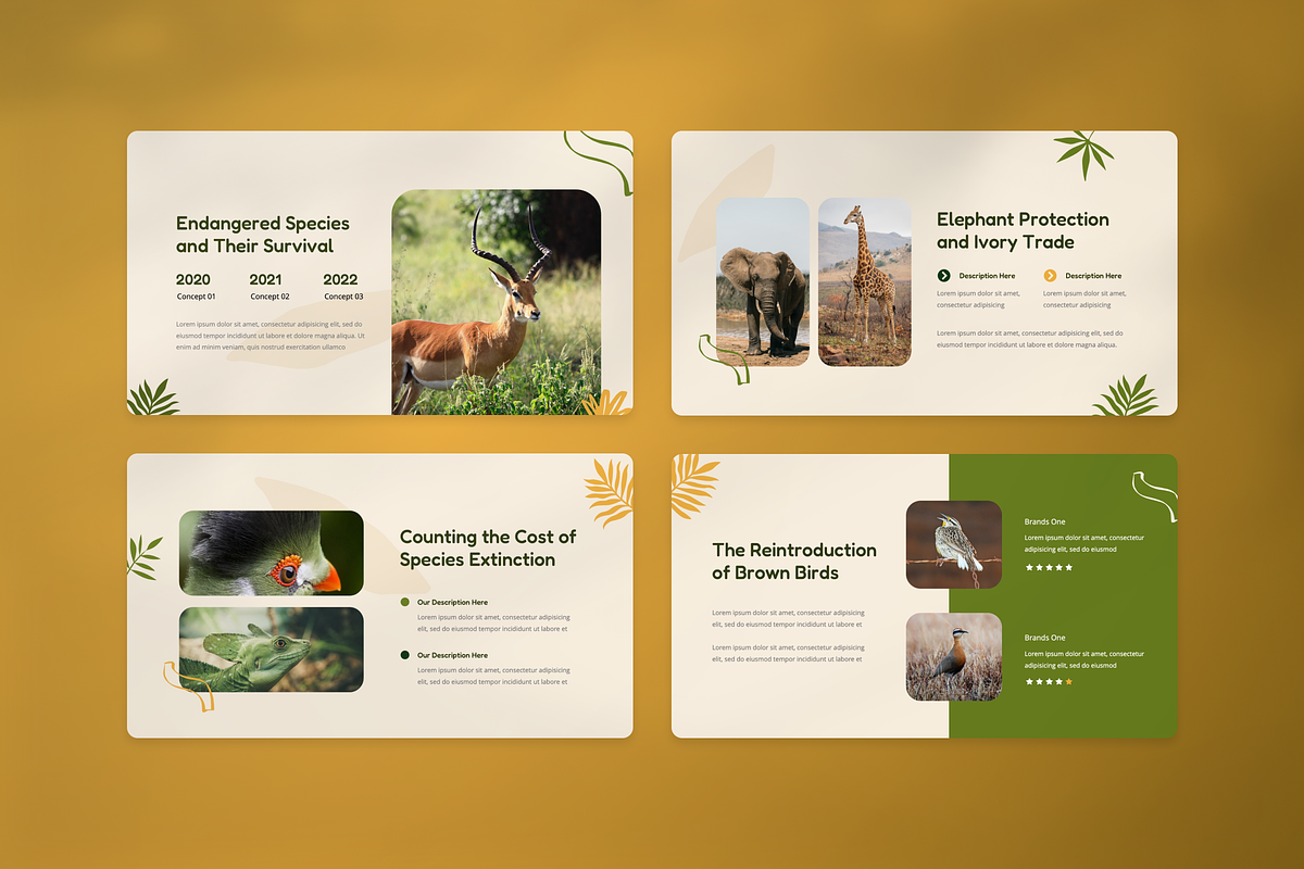 Animal Conservation Google Slide, a Presentation Template by Annora Studio (Photo 5 of 8)