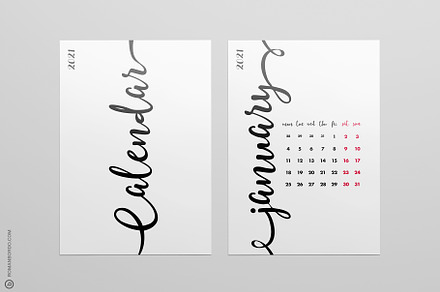 NEW 2021 Year Calligraphy Calendar