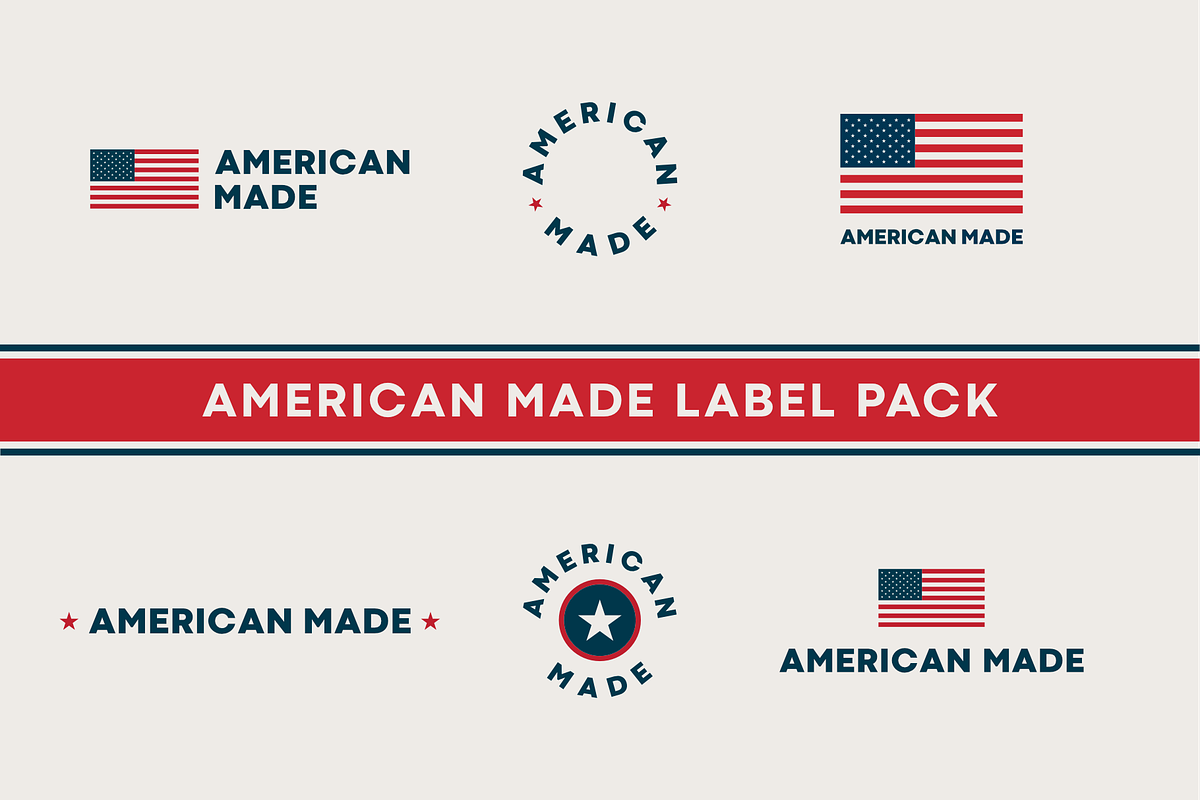 American Made Label Pack, an Object Graphic by Michael Peretti Studios (Photo 1 of 5)