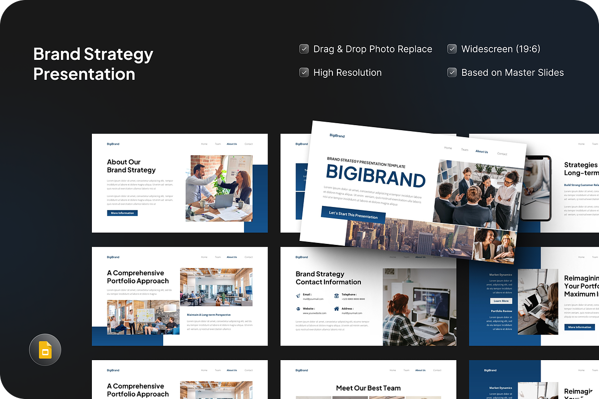 Brand Strategy Google Slides, a Presentation Template by SquidPixey (Photo 1 of 7)