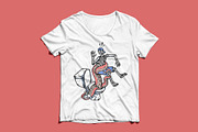 skeleton attacked by toilet monster, an Animal Illustration by gunaonedesign (Thumbnail 3 of 5)