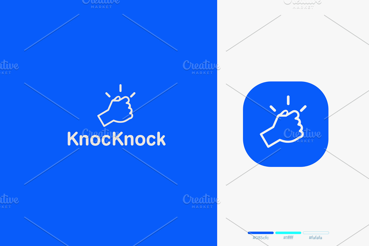 Knocknock hand logo template, a Branding & Logo Template by MindMuse (Photo 2 of 3)