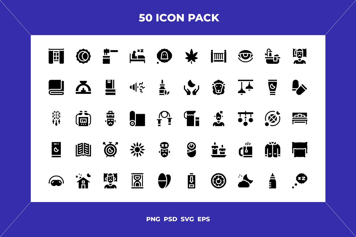 Insomnia icons, an Outline Icon by Wencory (Photo 1 of 2)