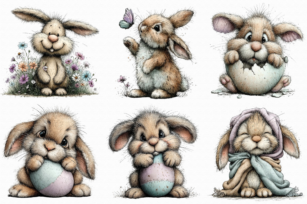 Baby Bunny Clipart, an Illustration by Libby Wishes (Photo 7 of 7)