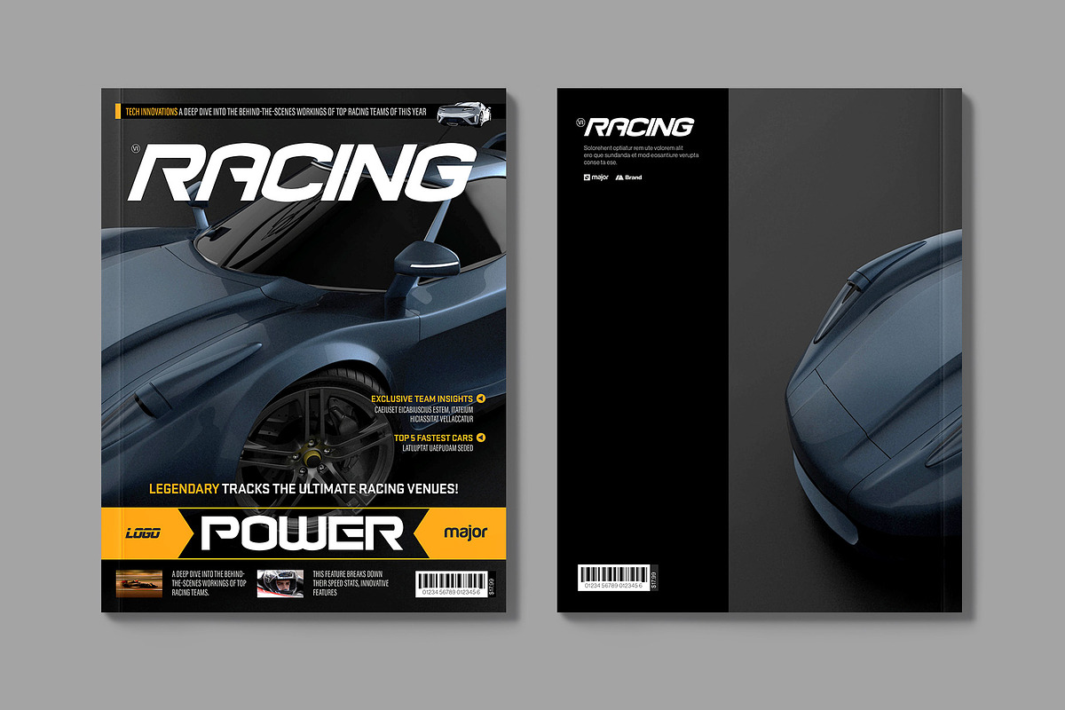 Car Racing Magazine Template, a Magazine Template by BrandPacks