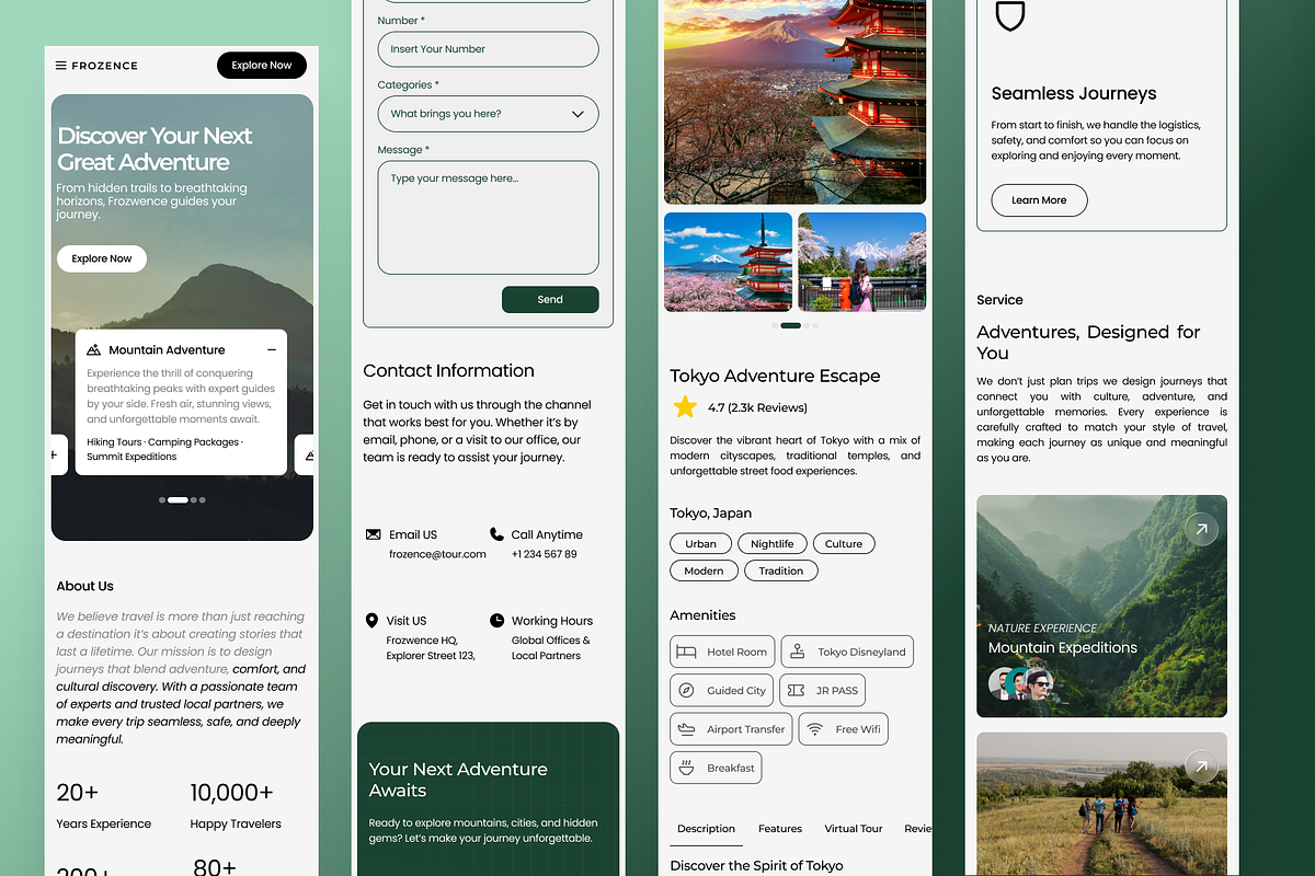 Frozence -Travel Agency Landing Page preview 5