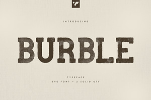 Burble VP Typeface - SVG Font