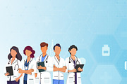 Medical team doctors background, a Healthcare Illustration by Yayasya (Thumbnail 2 of 3)